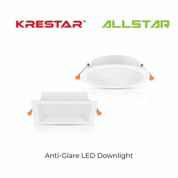 Krestar Anti-Glare LED Downlight 12W 18W Lampu Siling Rumah Round Room Ceiling Lighting
