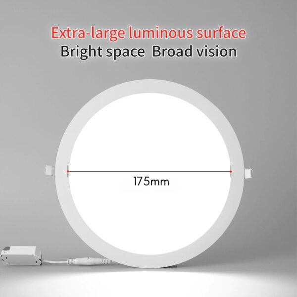 Thin LED Downlight 18W-8inch High Brightness Recessed Downlight Easy Install For Office/Hall/Store/Living Room