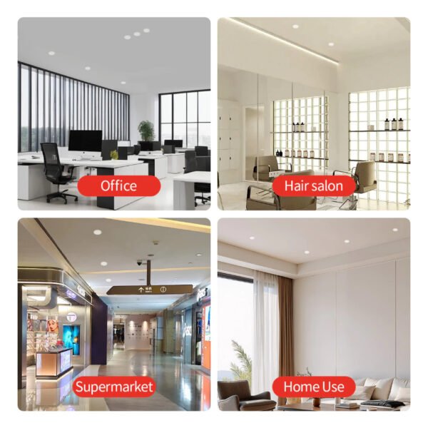 Thin LED Downlight 18W-8inch High Brightness Recessed Downlight Easy Install For Office/Hall/Store/Living Room