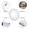 Slim LED Recess Aluminum Downlight 10W 12W 18W Lampu LED Downlight 4inch 6inch 8inch Round / Square
