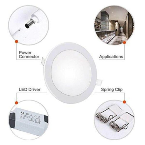 Slim LED Recess Aluminum Downlight 10W 12W 18W Lampu LED Downlight 4inch 6inch 8inch Round / Square