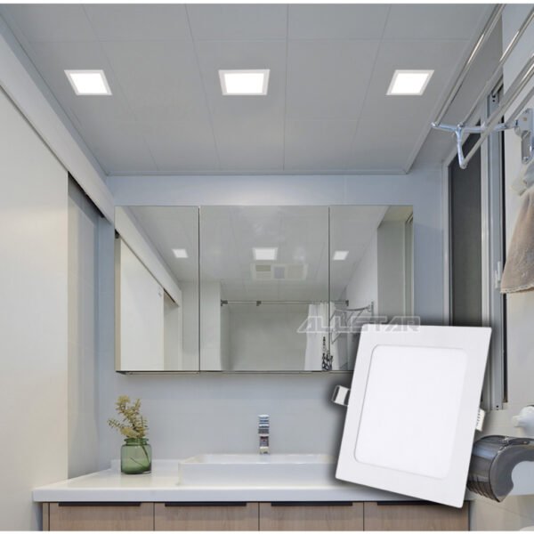 Slim LED Recess Aluminum Downlight 10W 12W 18W Lampu LED Downlight 4inch 6inch 8inch Round / Square