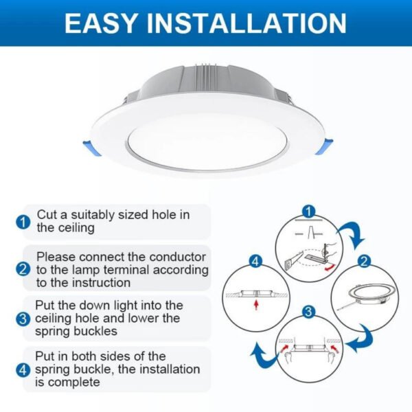 [SIRIM] Megaman LED Downlight Lampu Siling Surface Recessed Ceiling Light (4"/5"/6/8"/9W/12W/15W/24W
