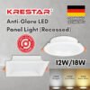 Krestar Anti-Glare LED Downlight 12W 18W Lampu Siling Rumah Round Room Ceiling Lighting