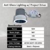 Krestar Recessed Anti Glare LED Spotlight Eye Ball 7W 11W Downlight 3 Color 4000K 3000K