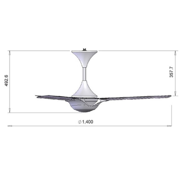 Panasonic BAYU 3 Blades Ceiling Fan (56") F-M14CF / F-M14CFVBHH with Remote Control