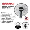 【READY STOCK】DEKA 16" WALL FAN DWF208R REMOTE CONTROL DWF108 PULL STRING CONTROL FAN Kipas Dinding Remote