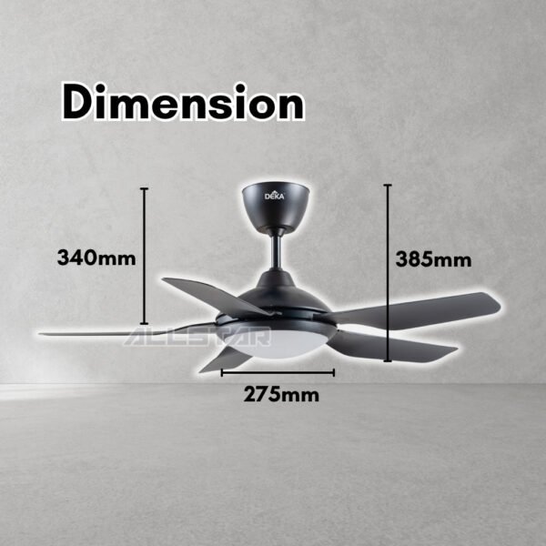 DEKA DDC 31 BABY L LED 5 Blades 42" Decorative Ceiling Fan Baby Fan With Remote Control 18W LED (42")
