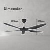 【NEW】Deka X-ONE 56" / 46" DC motor Remote Control Ceiling fan with 24 Speed ABS Kipas Siling