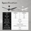 【NEW】Deka X-ONE 56" / 46" DC motor Remote Control Ceiling fan with 24 Speed ABS Kipas Siling