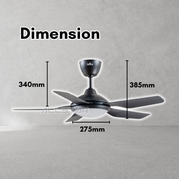 DEKA DDC 31 BABY L LED 5 Blades 42" Decorative Ceiling Fan Baby Fan With Remote Control 18W LED (42")
