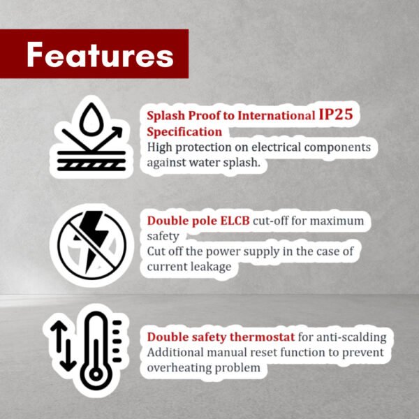Deka Water Heater Instant Shower Set Pump Miizu Premio Nero Matt Black Hot Cool Home Bathroom
