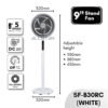 【NEW】DEKA FIERO JETTO A10RC JETTO SF-B30RC 9" 5 Blades 5 Speeds with R/C DC Motor Wall Fan Stand Fan Kipas Berdiri