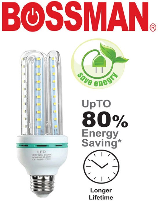 BOSSMAN LED Stick Bulb 16W Energy Saving Mentol Lampu Meja Siling Ceiling Lighting Table Lampu Down Light BEL16D