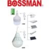 BOSSMAN Rechargeable LED Light Bulb  18 W USB Portable Lamp for Emergency, Camping, Night Market Lampu Malam Kecemasan