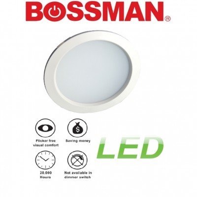 BOSSMAN LED Downlight 9W 12W Lampu Siling Rumah Round Down Light Square Day Down Light 4" 6'' (2 years warranty)