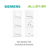 10 ✨SIRIM + READY STOCK✨ Siemens Switches & Sockets 1 Gang 2 Gang 3 Gang 4 Gang 13A Socket 20A