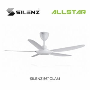 115 SILENZ 56” GLAM DC MOTOR Super Save Electric Ceiling Fan(WHITE & DARKWOOD)