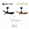 SILENZ HEGEN 30" DC Motor Remote Mini LED Ceiling Fan (Matt Black/White/Oak) (5 Years Warranty)