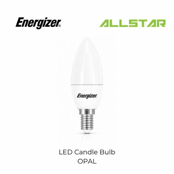 137 Energizer 3W LED Candle Bulb OPAL E14 Warm White 2700K Energy Saving