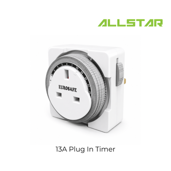 Eurosafe ES-50HT 13A Plug In Timer/ Time Switch/ 24 Hour Plug In Timer | Energy-Saving Smart Plug Home Automation Switch