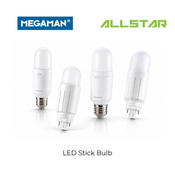 Megaman E27 PLC LED Stick Light Bulbs 10W Ultra Bright Eye Care Energy Saving Home (3000K/4000K/6500K)