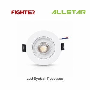 FIGHTER 3W 7W Led Eyeball Recessed Downlight Spotlight Round 3000K 4000K 6500K Ceiling Spot Light Lampu Siling