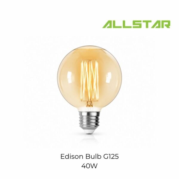 208 Designer Edison Bulb G125 40W E27 Warm White Round Decoration Retro Bulb