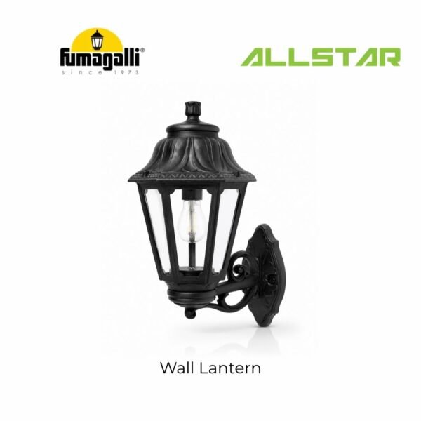 225 Fumagalli Bisso Anna E27 Outdoor Wall Lantern Black White Garden Pendant Light