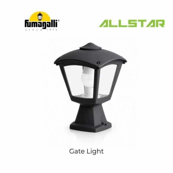 Fumagalli Disma Roby Modern Pillar Gate Light Medium Size Outdoor Light Resin Garden Light IP55 | Lampu Pagar