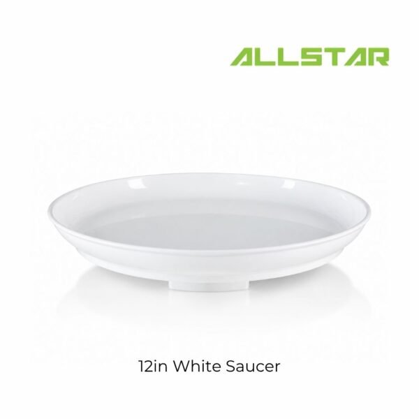 ANEKA 12in to 21in Plastic Flower Pot Pasu Bunga Saucer-12in White Saucer