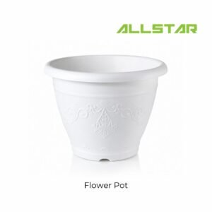 ANEKA High Quality Plastic White Round Flower Pot Pasu Bunga 12inch to 21inch
