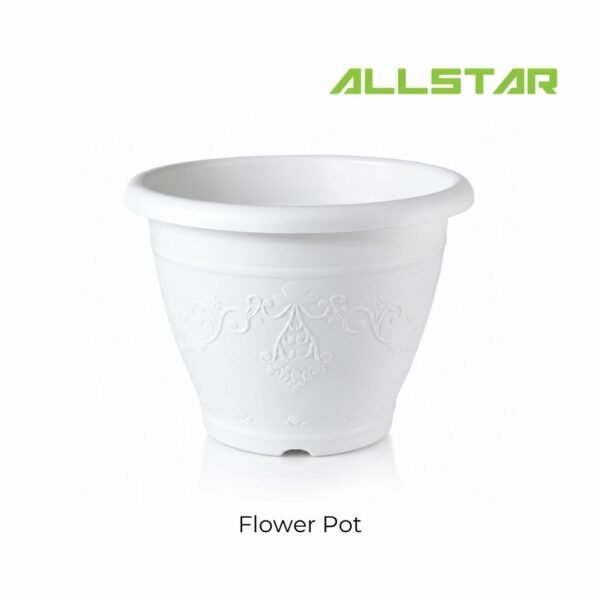 ANEKA High Quality Plastic White Round Flower Pot Pasu Bunga 12inch to 21inch