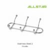270 NB650 Stainless Steel 3 Hooks Wall Rack Rustproof Heavy Duty Towel Clothes Hanger Bathroom Kitchen Organizer