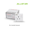 DESIGNER 13A SWITCH SOCKET CHINT New7G 13A 250V 1 Gang 3 Pin Switch Socket with Indicator Light (DS-8019)