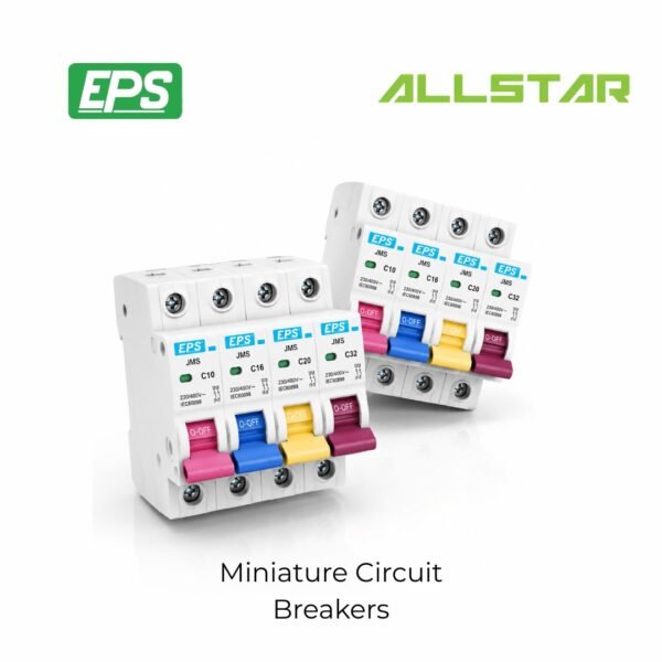 EPS 1 POLE MCB 10A/16A/20A/32A MINIATURE CIRCUIT BREAKERS (6KA) SIRIM APPROVE -NEW JMS SERIES MCB 1POLE