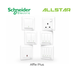 Schneider Affle Plus Series White Switches & Sockets / 13A Switch Socket / Door Bell Switch with SIRIM [Ready Stock]