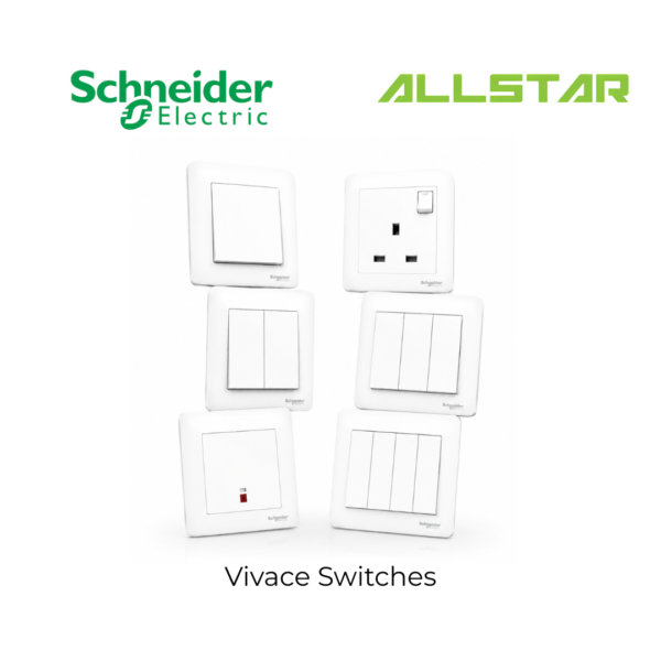 6 Schneider Vivace 13A switch Socket Outlet & switches