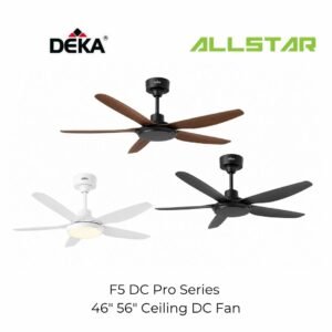 65 DEKA F5 DC Ceiling Fan 56" Baby Fan 46" 5 Blade DC Motor 20 Speed Remote Control Ceiling Fan LED Kipas Siling