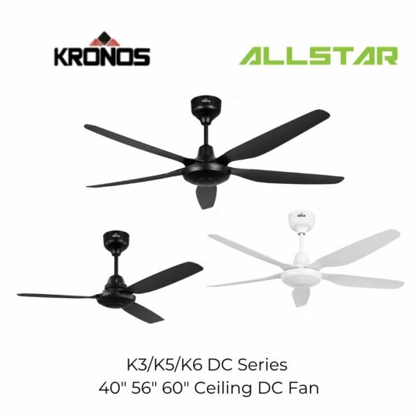 【NEW】Deka X-ONE 56" / 46" DC motor Remote Control Ceiling fan with 24 Speed ABS Kipas Siling