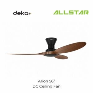 68 DEKA+ ARION 56'' 3 Blades 24 Speeds + Reverse with Remote Control DC Motor Matt Black/Oak Kipas Siling