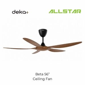 69 DEKA+ BETA 56'' 5 Blades 14 Speeds + TURBO with Remote Control DC Ceiling Fan Walnut Pinewood Kipas Siling