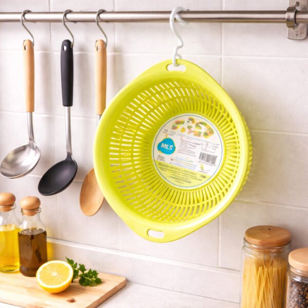 CHA HUA Kitchen Colander Basket with Handles Drain Basket Fruit Vegetable Washing Strainer Durable Plastic