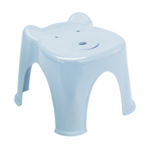 Cute Bear Kids Stool Thickened Plastic Anti-Slip Step Stool Stackable Space Saving Bathroom Kitchen