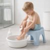 69f82c0e218db_1777871886.jpg Cute Bear Kids Stool Thickened Plastic Anti-Slip Step Stool Stackable Space Saving Bathroom Kitchen