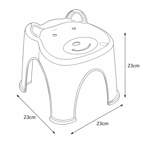 69f82c0f13bad_1777871887.jpg Cute Bear Kids Stool Thickened Plastic Anti-Slip Step Stool Stackable Space Saving Bathroom Kitchen