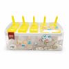 Cute Chicken Ice Pop Molds Set BPA Free DIY Ice Cream Maker Cartoon Popsicle Mold with Lid Easy Release for Kids