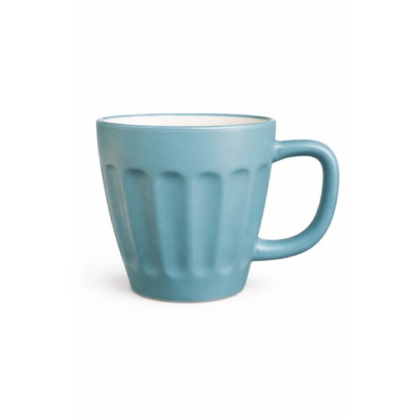 Ceramic Mug Set Pastel Color Coffee Cup Ribbed Design Heat Resistant Cup Tea Milk Mug Set
