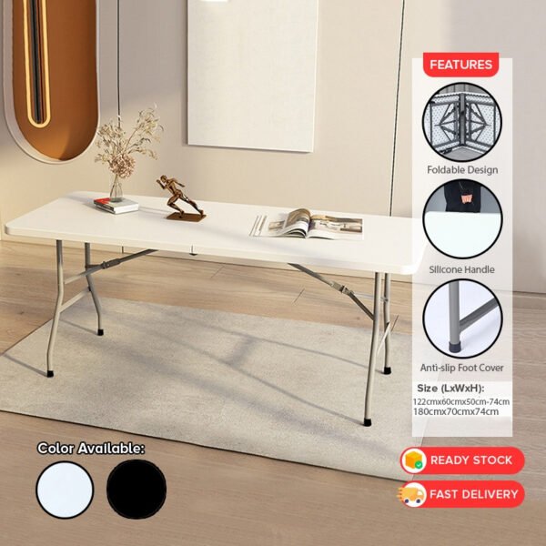 Foldable Table Honeycomb Structure Heavy Duty Portable Picnic Table Reinforced Steel Frame Space Saving Home Outdoor Use