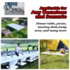 Foldable Table Honeycomb Structure Heavy Duty Portable Picnic Table Reinforced Steel Frame Space Saving Home Outdoor Use
